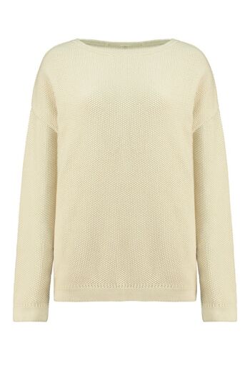 Pull long écru Suri - Beige 1