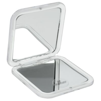 Miroir de poche carré acrylique / blanc