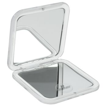 Miroir de poche carré acrylique / blanc 1