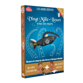 Scatola per la creazione di sottomarini per bambini +1 libro - Kit fai da  te/attività per bambini in francese