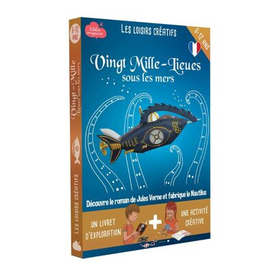 Scatola per la creazione di sottomarini per bambini +1 libro - Kit fai da te/attività per bambini in francese
