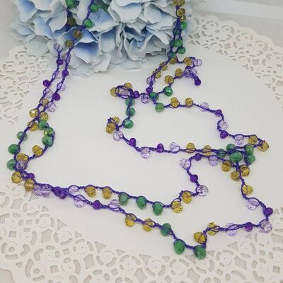 Handmade in Italy necklace with colored crystals - COLL14