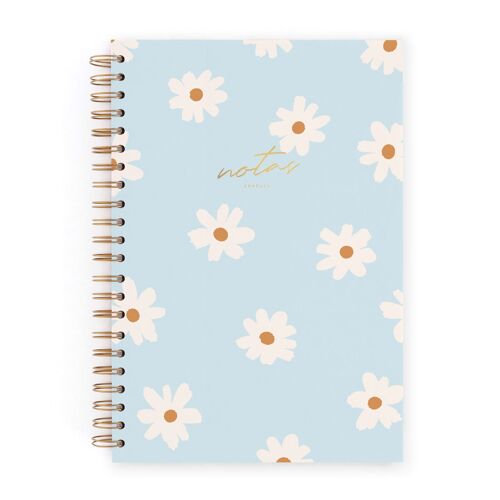 Cuaderno L. Floral blue. Puntos