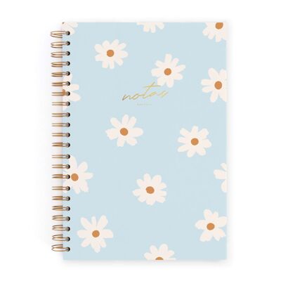 L. Floral blue notebook. points