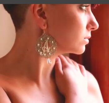 Boucles d'oreilles initiales personnalisées 3