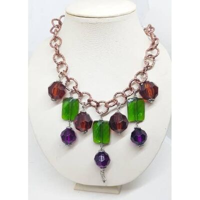 Handmade in Italy resin necklace - COLL37