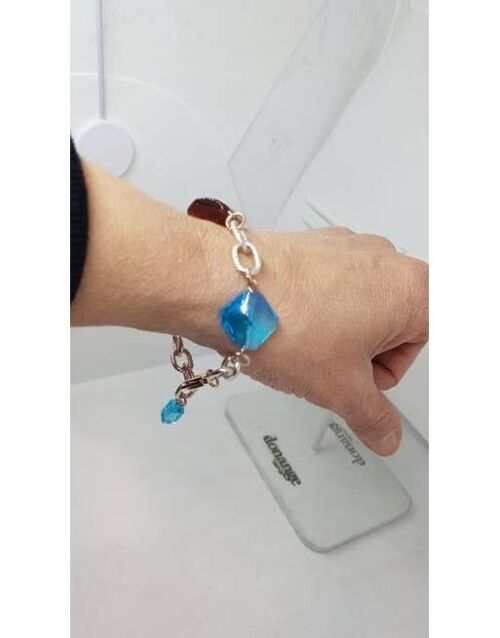 Bracciale fatto a mano in Italia con cristalli colorati