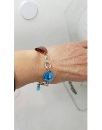 Bracelet fait main en Italie avec des cristaux colorés 3