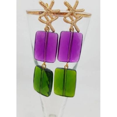 Colored resin earrings