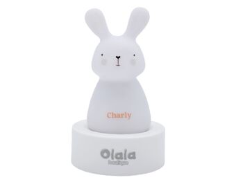 Lampe simple à chargement sans fil - Lapin blanc 1