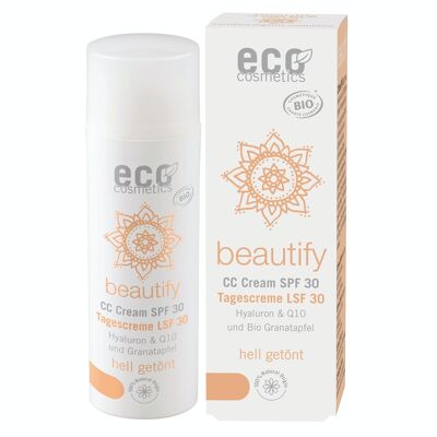 ECO CC cream tinted LSF 30 light 50 ml with OPC, Q10 and hyaluron