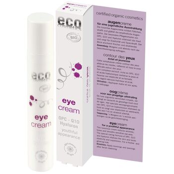 Crème contour des yeux ECO 15 ml avec OPC, Q10 et hyaluron