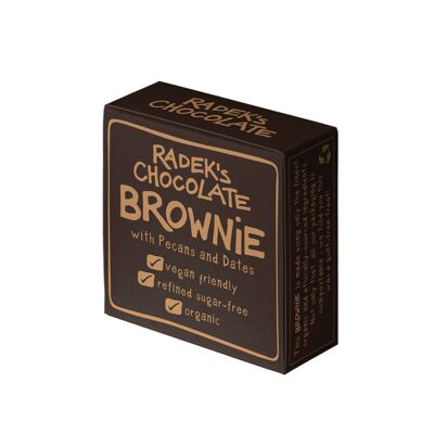 Veganer Schokoladen-Brownie mit Pekannüssen & Datteln