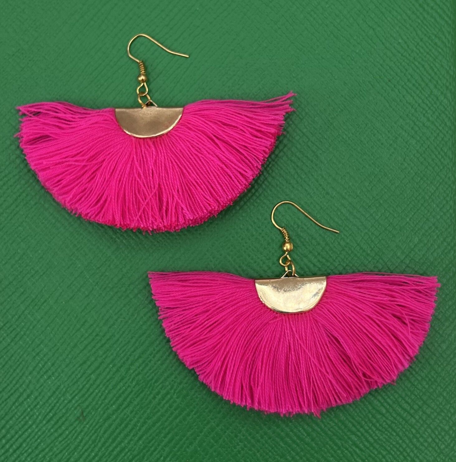 Boucles d'Oreilles Fan Pampille Rose