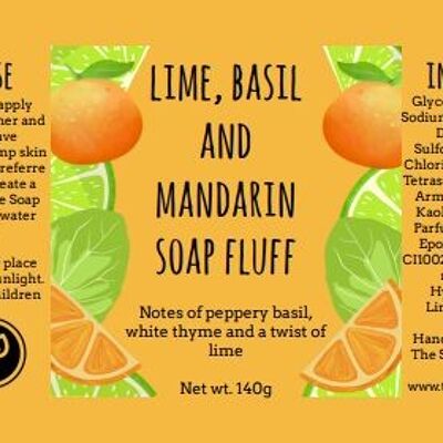 Fluff di sapone al lime, basilico e mandarino