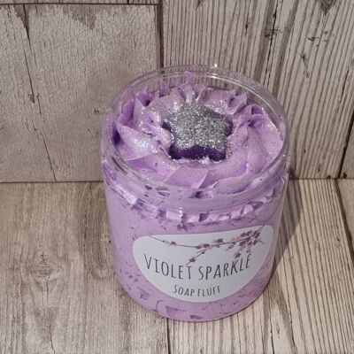 Violet Sparkle Soap Fluff
