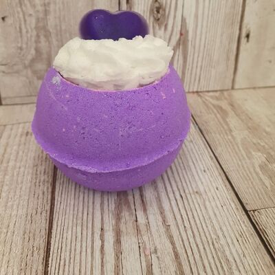 Violet Sparkle Whipped Top Bath Bomb