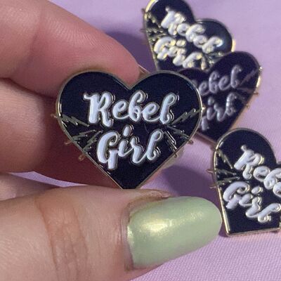 Rebel Girl Enamel Pin Badge
