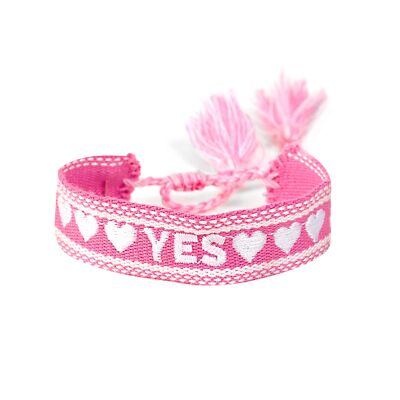 Armband "YES", rosa