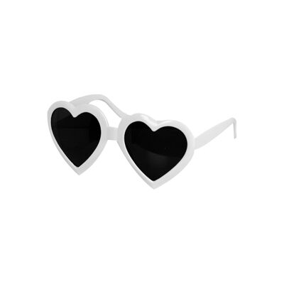 Heart shaped sunglasses - white