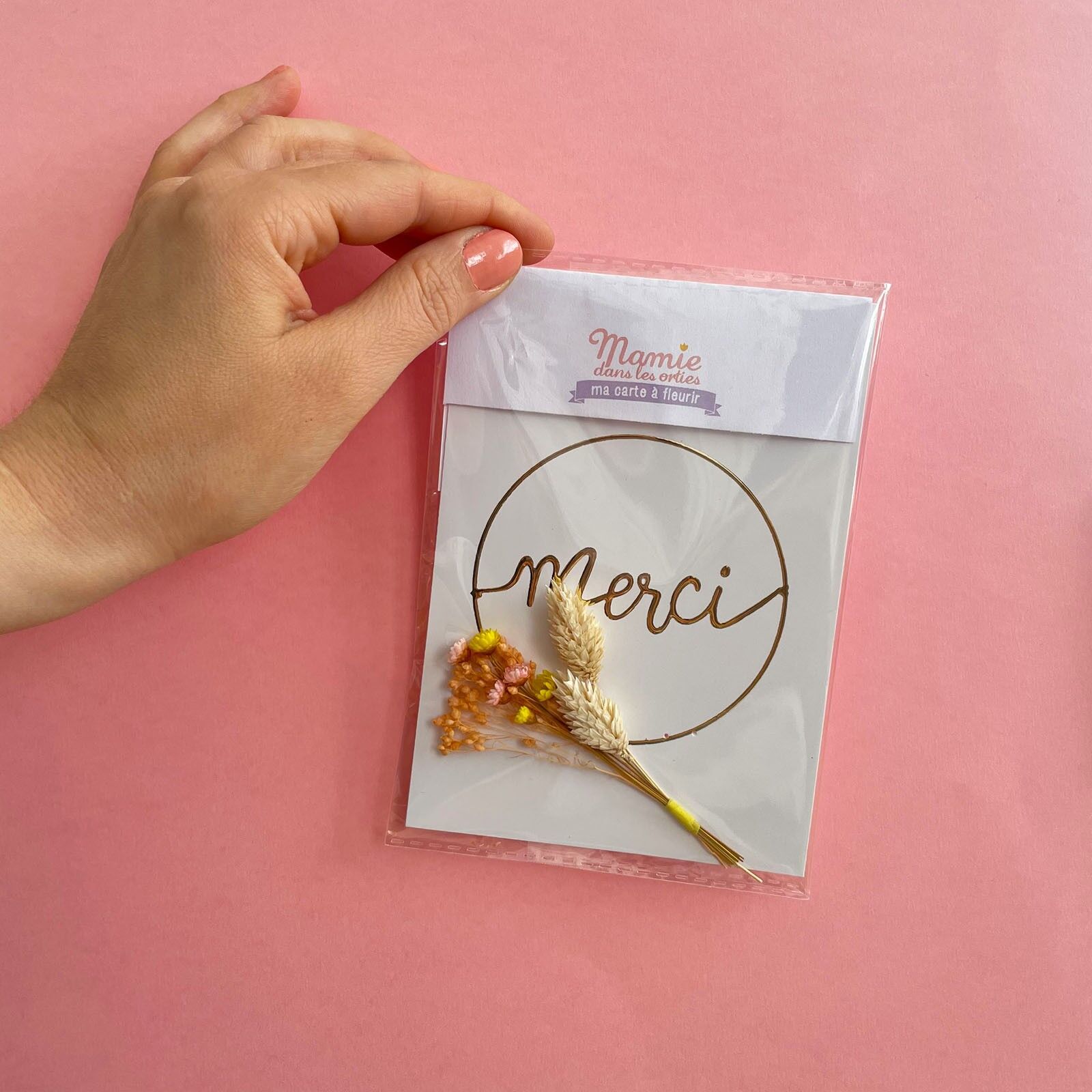 KIT Biglietto grazioso floreale Grazie