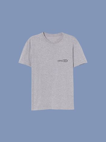 T-SHIRT BATTERIE - GRIS CLAIR