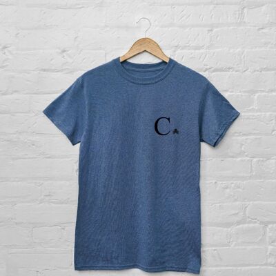 T-SHIRT C - KOBALTMARMORIERTES BLAU