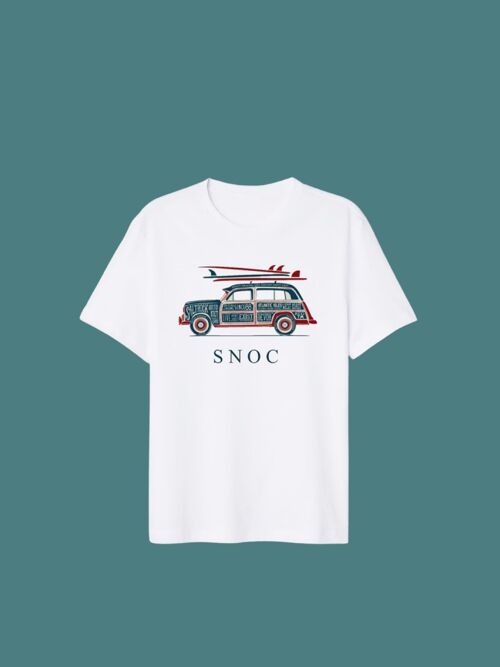 CAMISETA COCHE - BLANCO