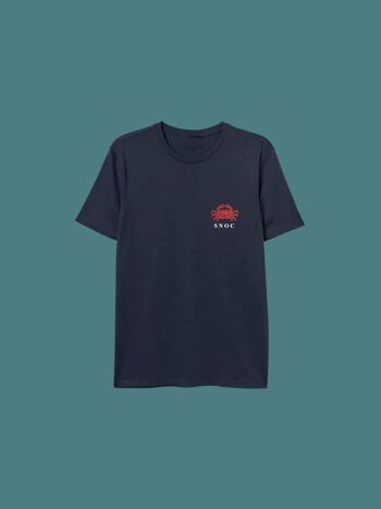 T-SHIRT CRABE - BLEU MARINE.