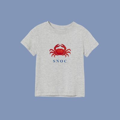 CAMISETA CRAB - GRIS CLARO