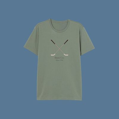 GOLFSTOCK-T-SHIRT - GRÜNES KHAKI