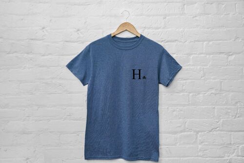 CAMISETA H - AZUL JASPEADO COBALTO