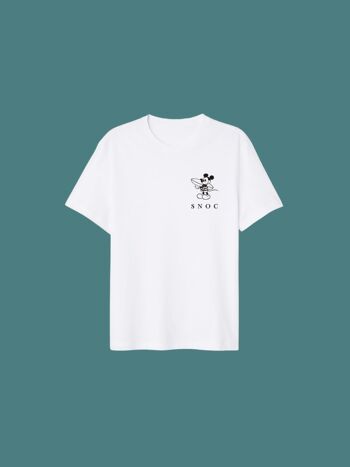 T-SHIRT LOGO MICKEY - BLANC