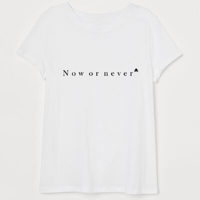 NOW OR NEVER T-SHIRT - WHITE