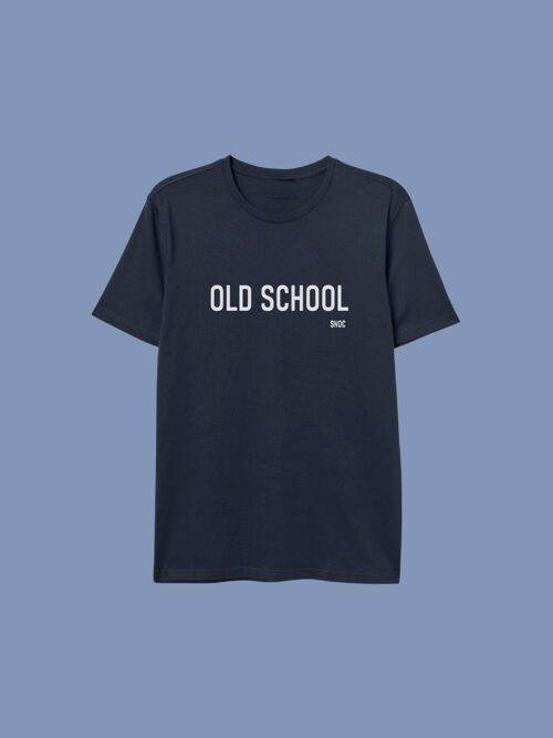 CAMISETA OLD SCHOOL - AZUL MARINO