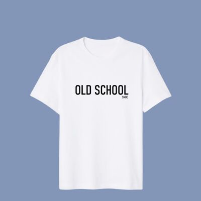 T-SHIRT OLD SCHOOL - BLANC