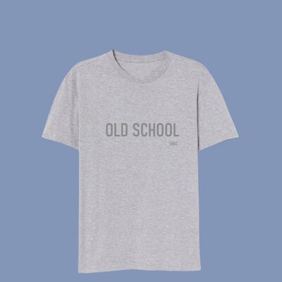 T-SHIRT OLD SCHOOL - GRIS CLAIR