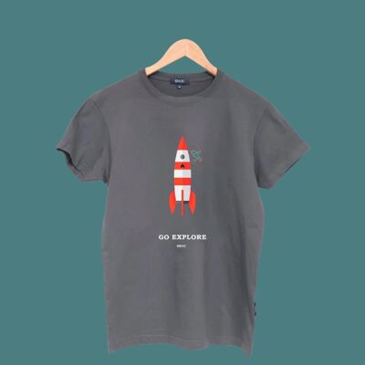 ROCKET T-SHIRT - LEAD GRAY