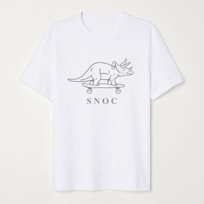 CAMISETA ROLLING DINO - BLANCO