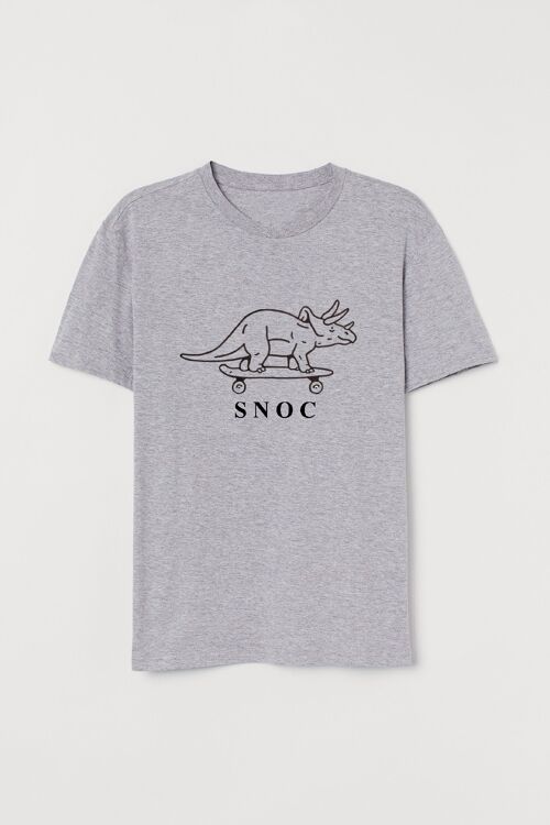 CAMISETA ROLLING DINO - GRIS CLARO