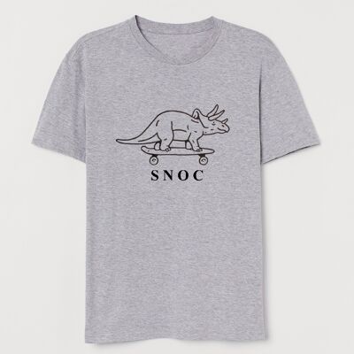 T-SHIRT ROLLING DINO - GRIS CLAIR