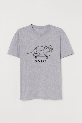 T-SHIRT ROLLING DINO - GRIS CLAIR