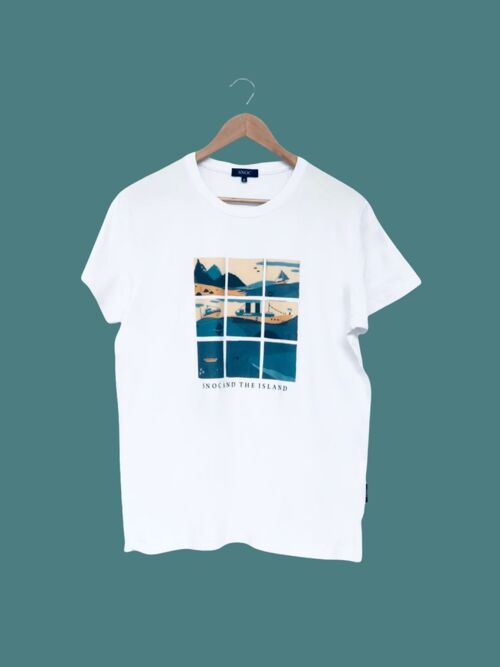 CAMISETA SNOC AND THE ISLAND - BLANCO