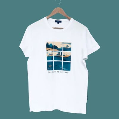 CAMISETA SNOC AND THE ISLAND - BLANCO