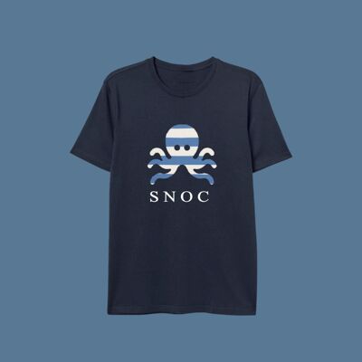 SNOC STRIPED T-SHIRT - NAVY BLUE