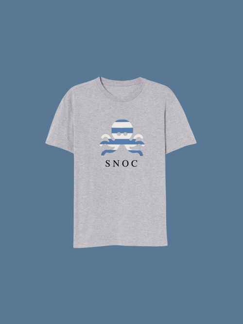 CAMISETA SNOC RAYAS - GRIS CLARO