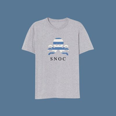 CAMISETA SNOC RAYAS - GRIS CLARO