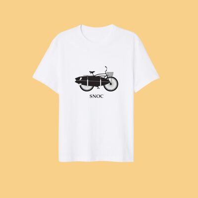 SURFER-FAHRRAD-T-SHIRT - WEISS