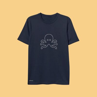 WEIßES SNOC-T-SHIRT - MARINEBLAU