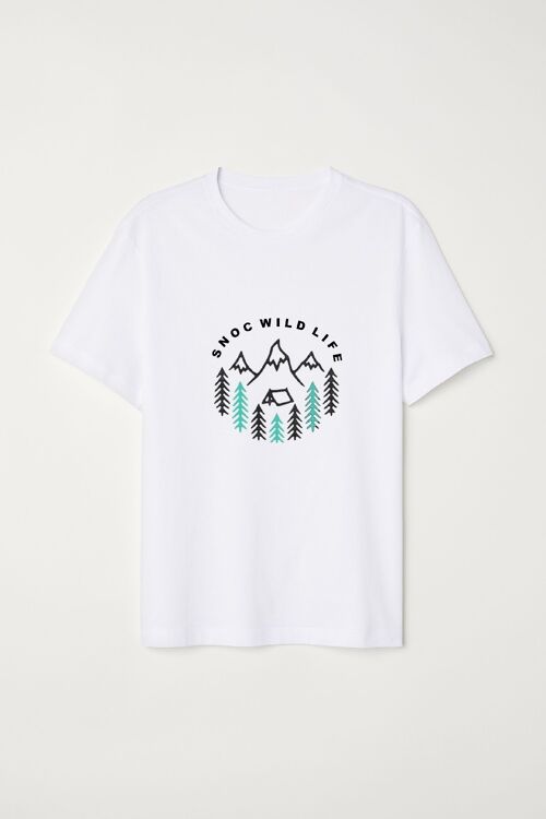 CAMISETA WILD LIFE - BLANCO